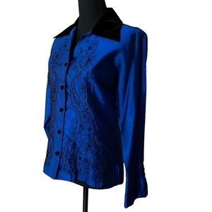 Dress Barn Blue Evening Top